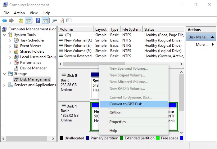 Стиль разделов gpt невозможно установить windows 10 на ноутбук