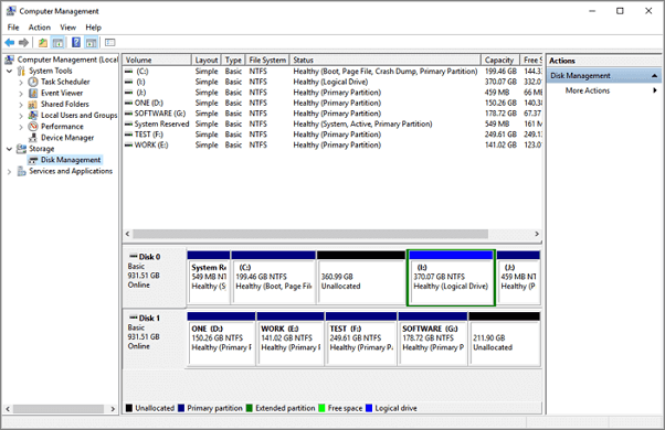 Top 8 free windows 10 disk management tool - Disk Management