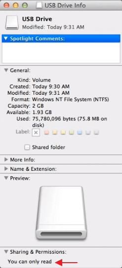 External hard drive read only on Mac