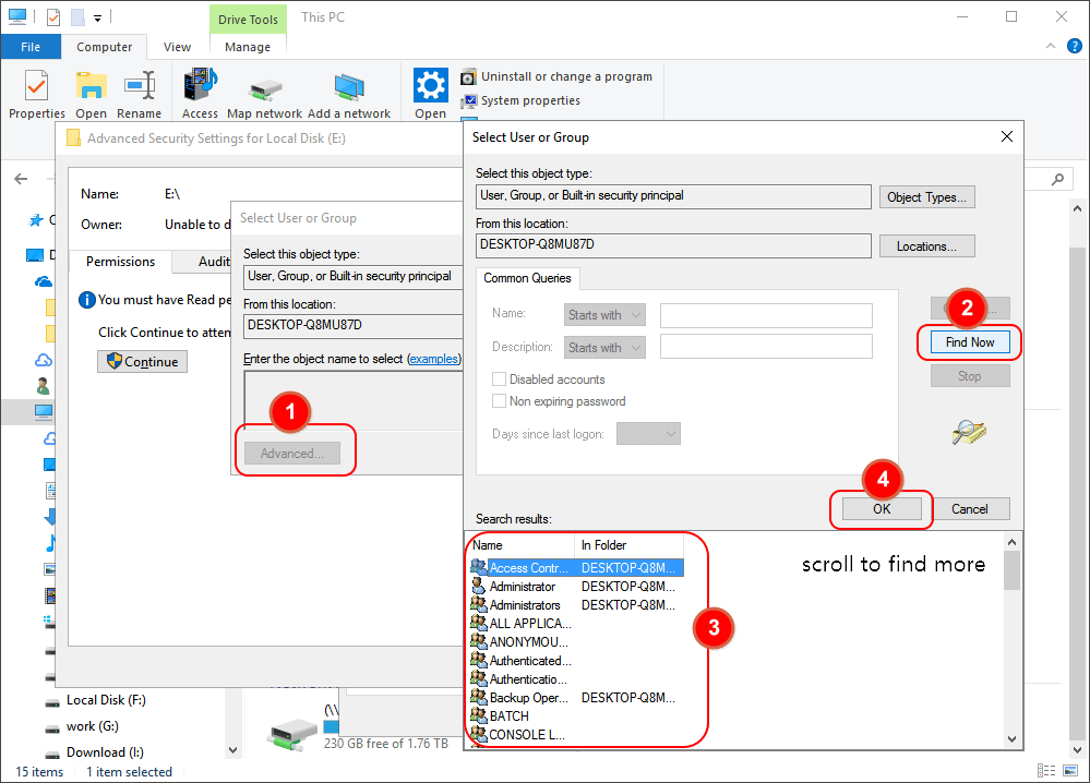 fix drive is not accesible access is denied - step 4