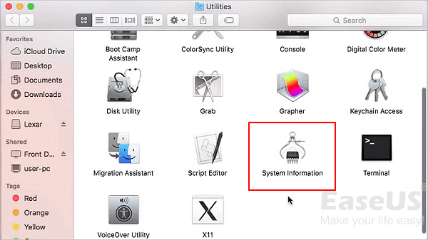 Сделайте, чтобы Mac отображал ваш USB-накопитель.