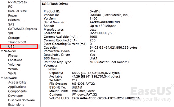 Просмотр информации о USB