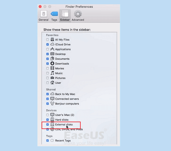 Разрешите Mac отображать USB