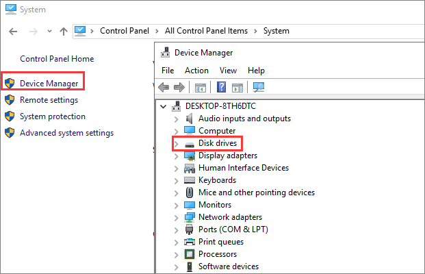 find disk drivers