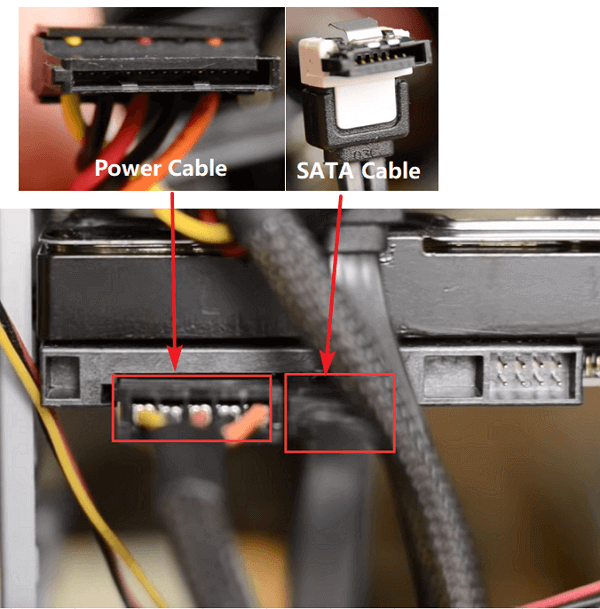 Reconnect hard disk to PC