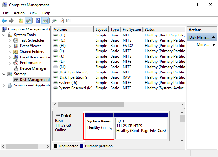 check your windows 10 on gpt partition 