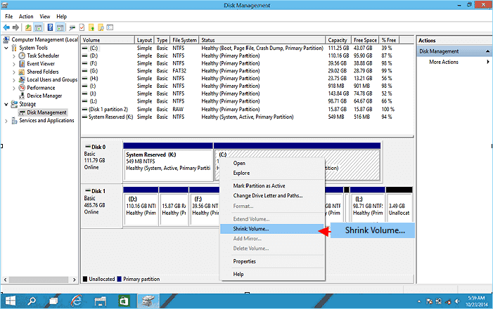 Windows 10 disk management 1