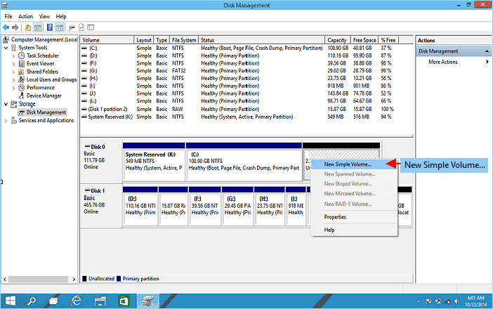 Windows 10 disk management 2