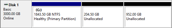 merge unallocated space larger than 2TB 1