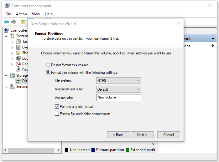 Disk Not Initialized - Partition the disk