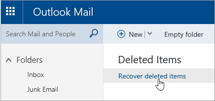 Восстановление удаленного письма из Outlook.