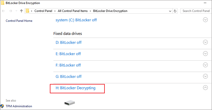 Unlock BitLocker partition.