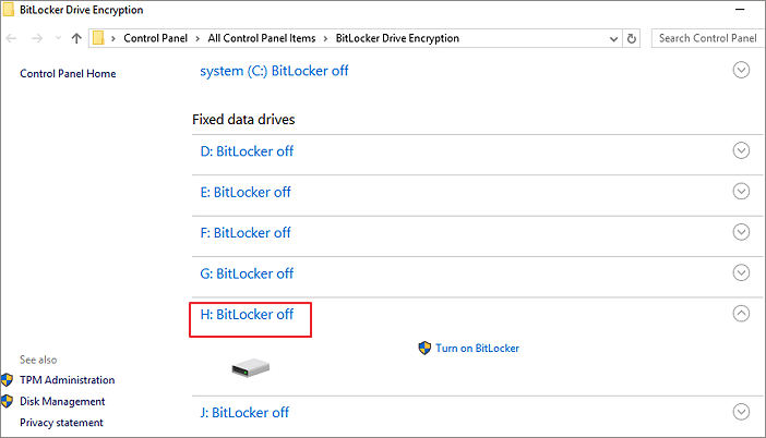 Remove write protection from BitLocker partition.