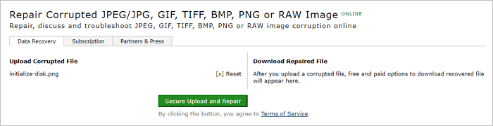 repair corrupted JPEG files online
