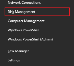 start disk management