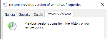 recover overwritten files from the previous version