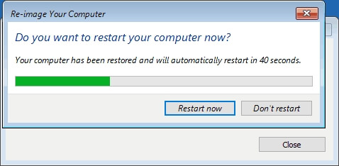 Restore Windows 10 system image to new disk