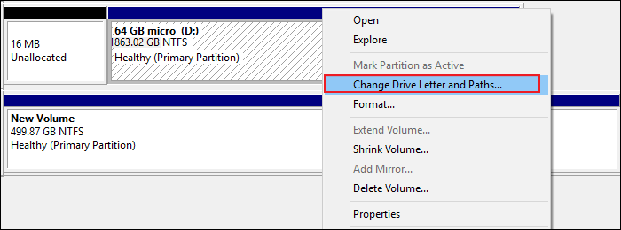 Change drive letter on Seagate external hard drive