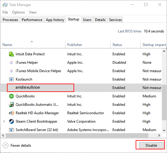 Stop virus related programs from startup.