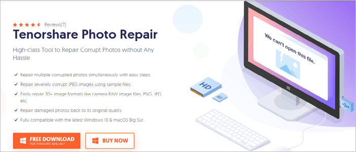 программа для исправления фотографий - Tenorshare Photo Repair