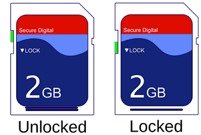 remove write protection on SD crad - unlock sd card