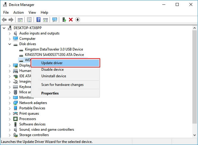 Wd device usb