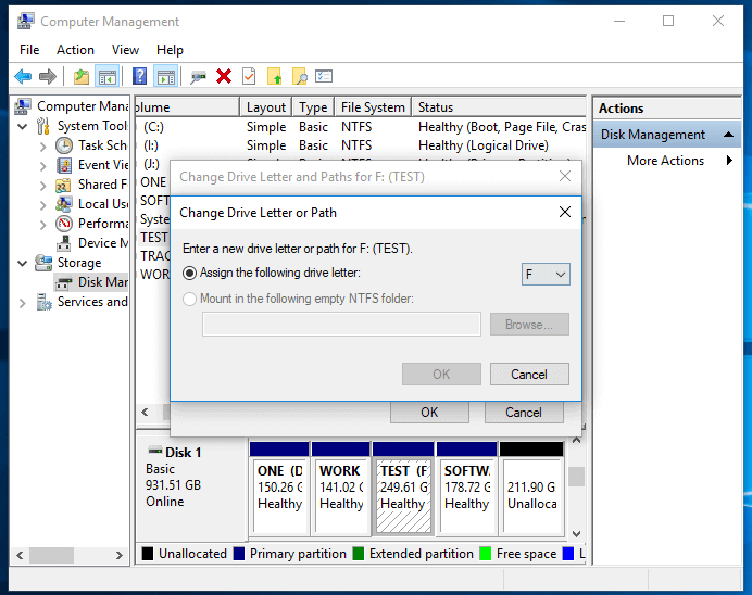 Fix USB drive not showing up - change drive letter
