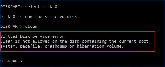 Программа diskpart обнаружила ошибку не удалось найти указанный файл
