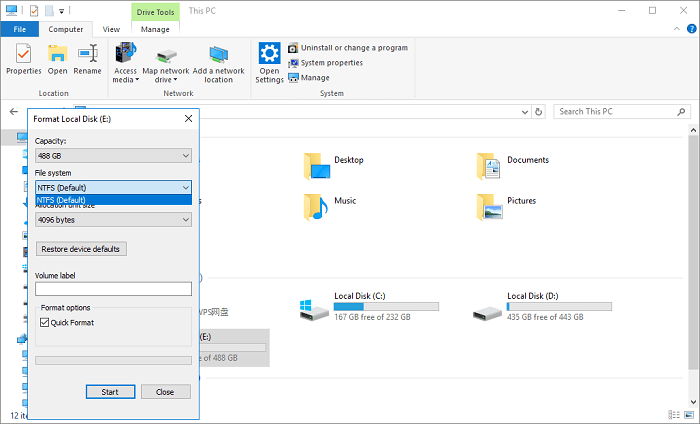 Windows file explorer