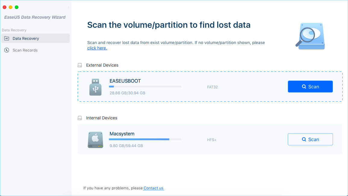 recover card data step 1
