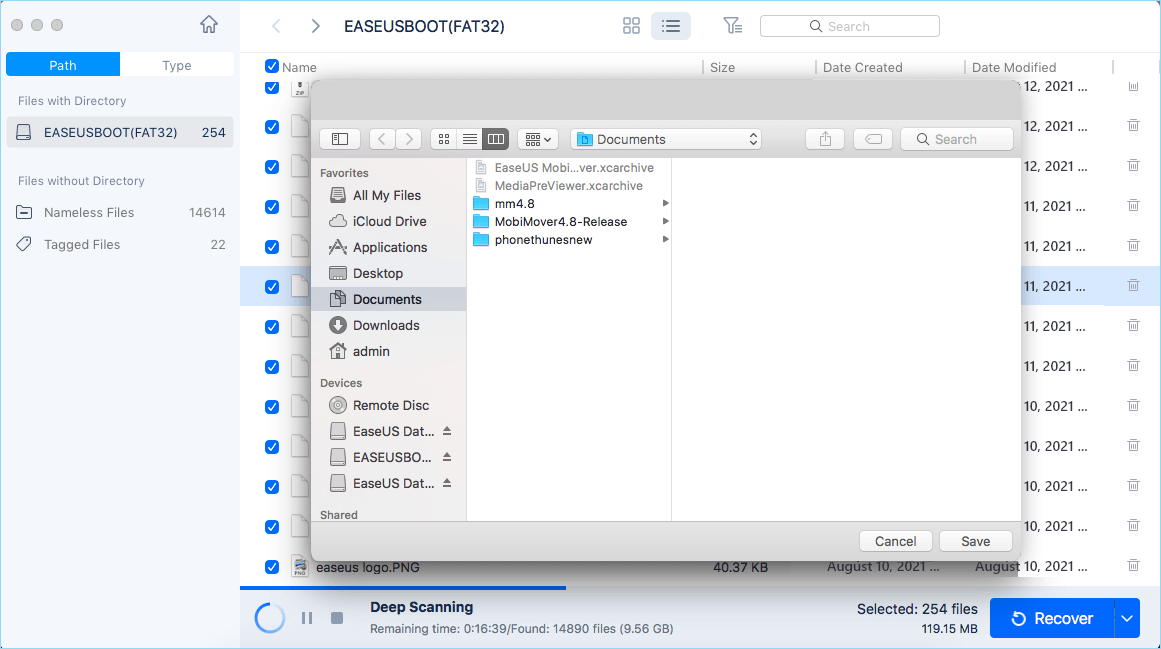 recover card data step 3