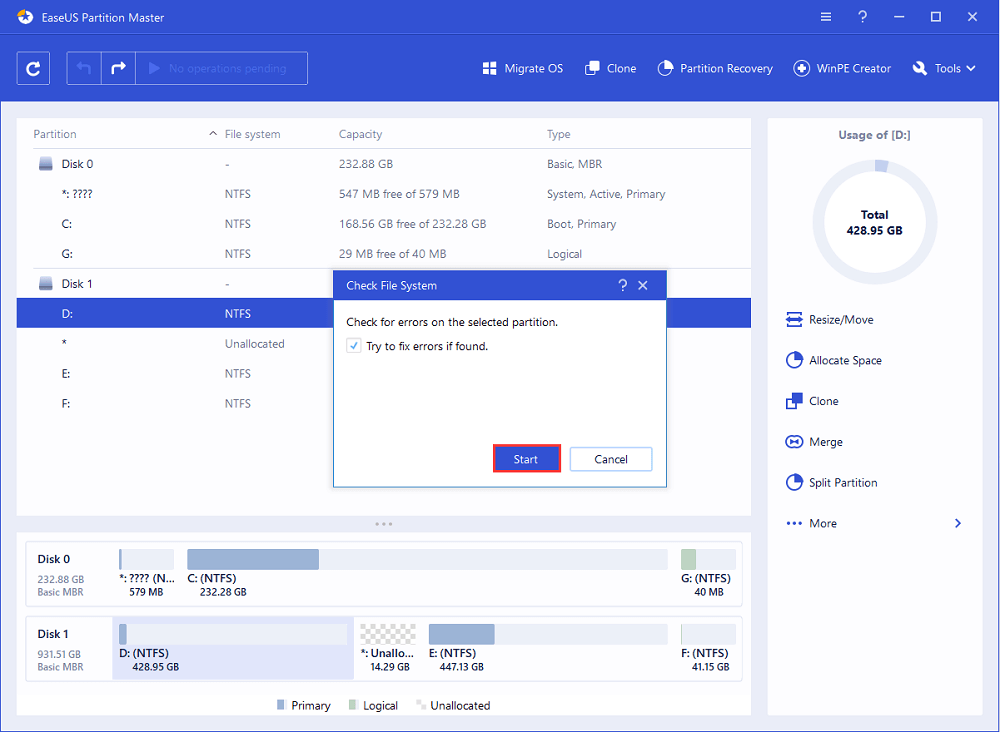 Chkdsk и X для исправления Ошибок Жесткого Диска в Windows 10