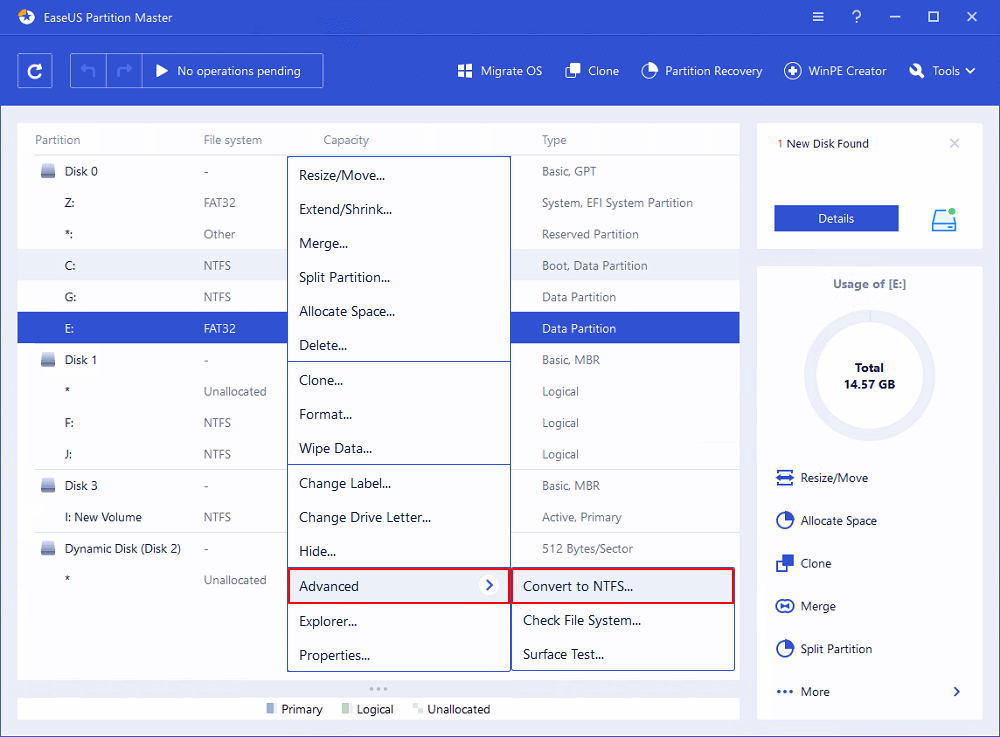 convert fat to ntfs 1