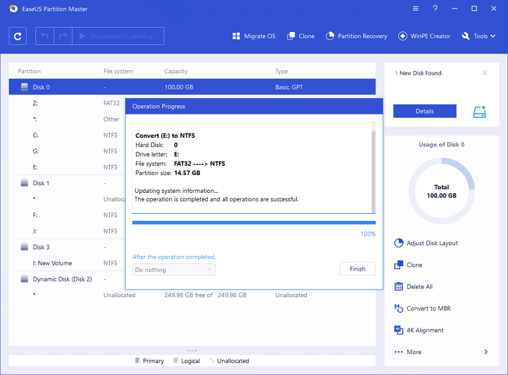 convert fat to ntfs 3